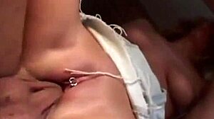 Cock-hungry girl gets pounded in the ass of a bus
