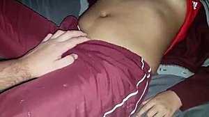 Young and horny schoolgirl gets caught sleeping by stepdad